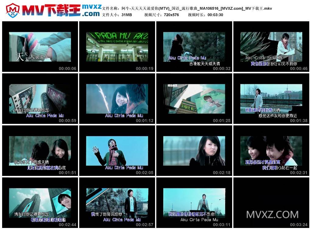阿牛-天天天天说爱你(MTV)_国语_流行歌曲_MA106516